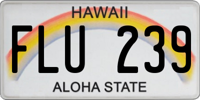 HI license plate FLU239