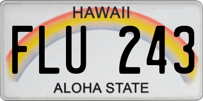 HI license plate FLU243