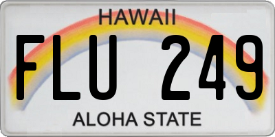 HI license plate FLU249