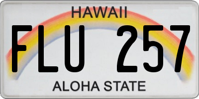 HI license plate FLU257