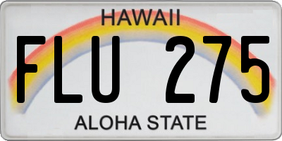 HI license plate FLU275