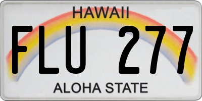 HI license plate FLU277