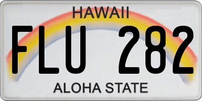 HI license plate FLU282