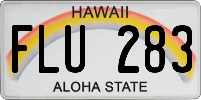 HI license plate FLU283