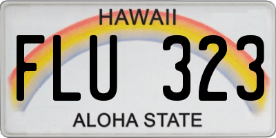 HI license plate FLU323