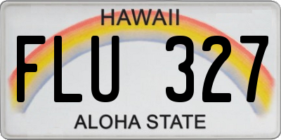HI license plate FLU327