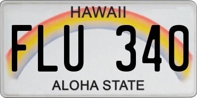 HI license plate FLU340