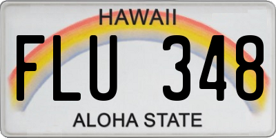 HI license plate FLU348