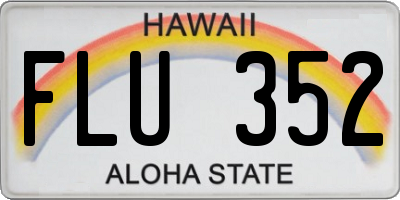 HI license plate FLU352