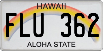 HI license plate FLU362