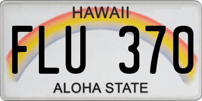 HI license plate FLU370