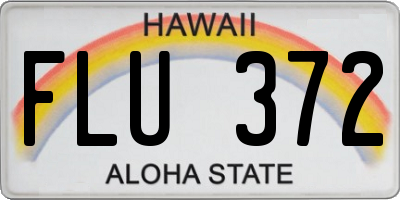 HI license plate FLU372