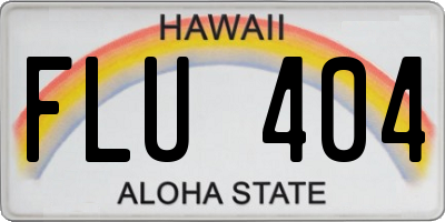 HI license plate FLU404