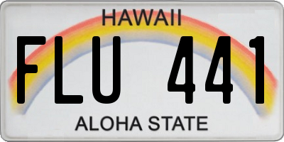 HI license plate FLU441
