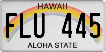 HI license plate FLU445