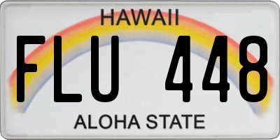 HI license plate FLU448