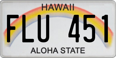 HI license plate FLU451