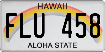 HI license plate FLU458