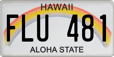 HI license plate FLU481