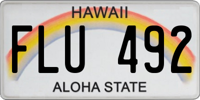 HI license plate FLU492
