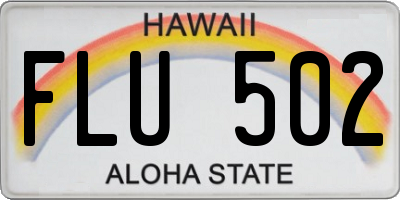 HI license plate FLU502