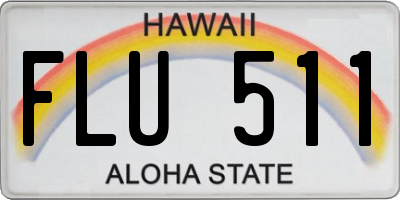 HI license plate FLU511