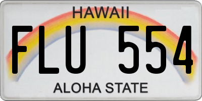 HI license plate FLU554