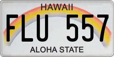 HI license plate FLU557