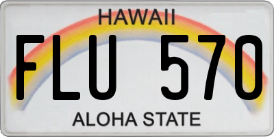 HI license plate FLU570