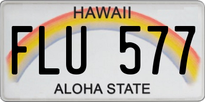 HI license plate FLU577