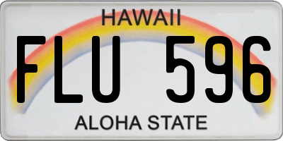 HI license plate FLU596