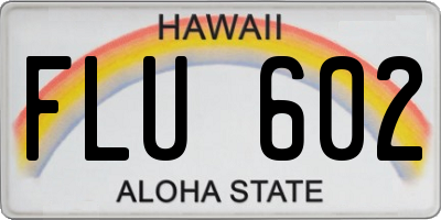 HI license plate FLU602