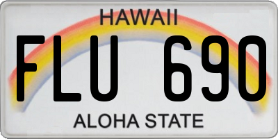 HI license plate FLU690
