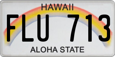 HI license plate FLU713