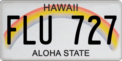 HI license plate FLU727