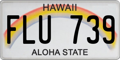 HI license plate FLU739