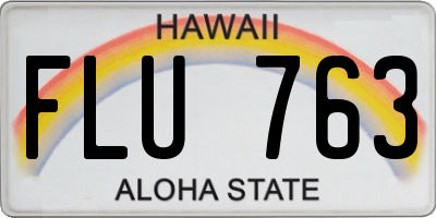 HI license plate FLU763