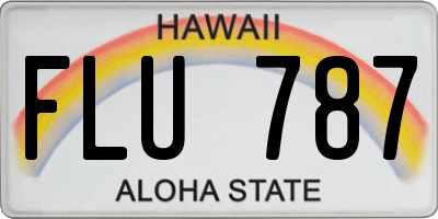 HI license plate FLU787