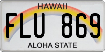 HI license plate FLU869