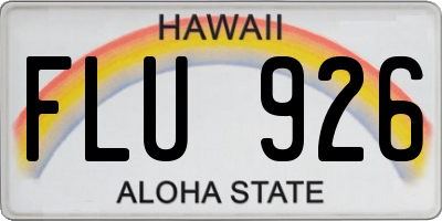 HI license plate FLU926