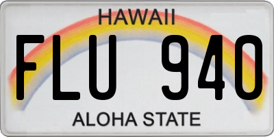 HI license plate FLU940