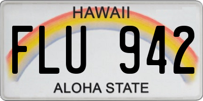 HI license plate FLU942