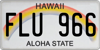 HI license plate FLU966