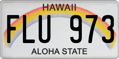 HI license plate FLU973