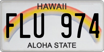 HI license plate FLU974