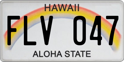HI license plate FLV047
