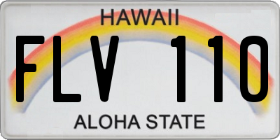 HI license plate FLV110