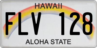 HI license plate FLV128