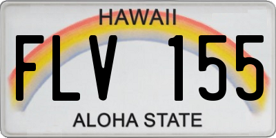 HI license plate FLV155