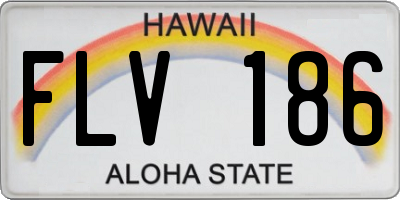 HI license plate FLV186